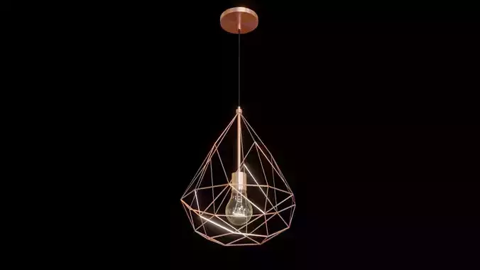 Lamp Diamond Copper 3D Model