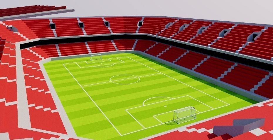 Simple Poly big Stadium Invented Low-poly 3D model_4