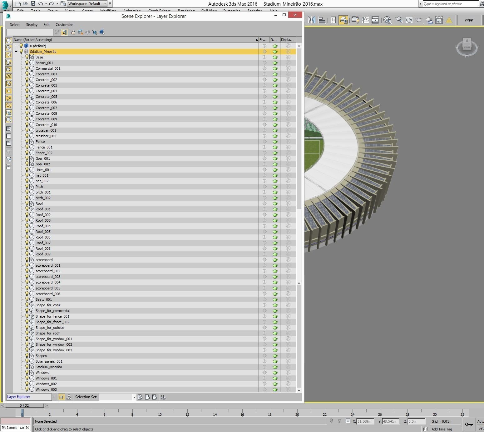 Stadium Mineirao 3D model_21