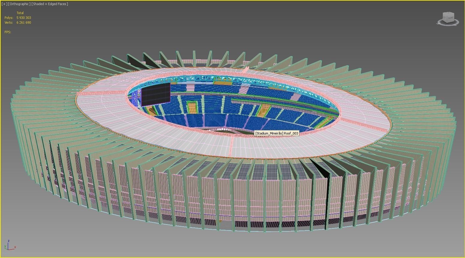 Stadium Mineirao 3D model_19