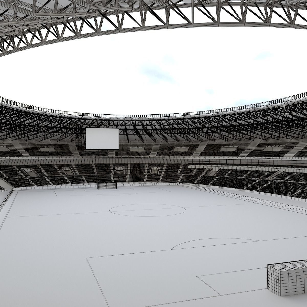 Stadium Mineirao 3D model_8