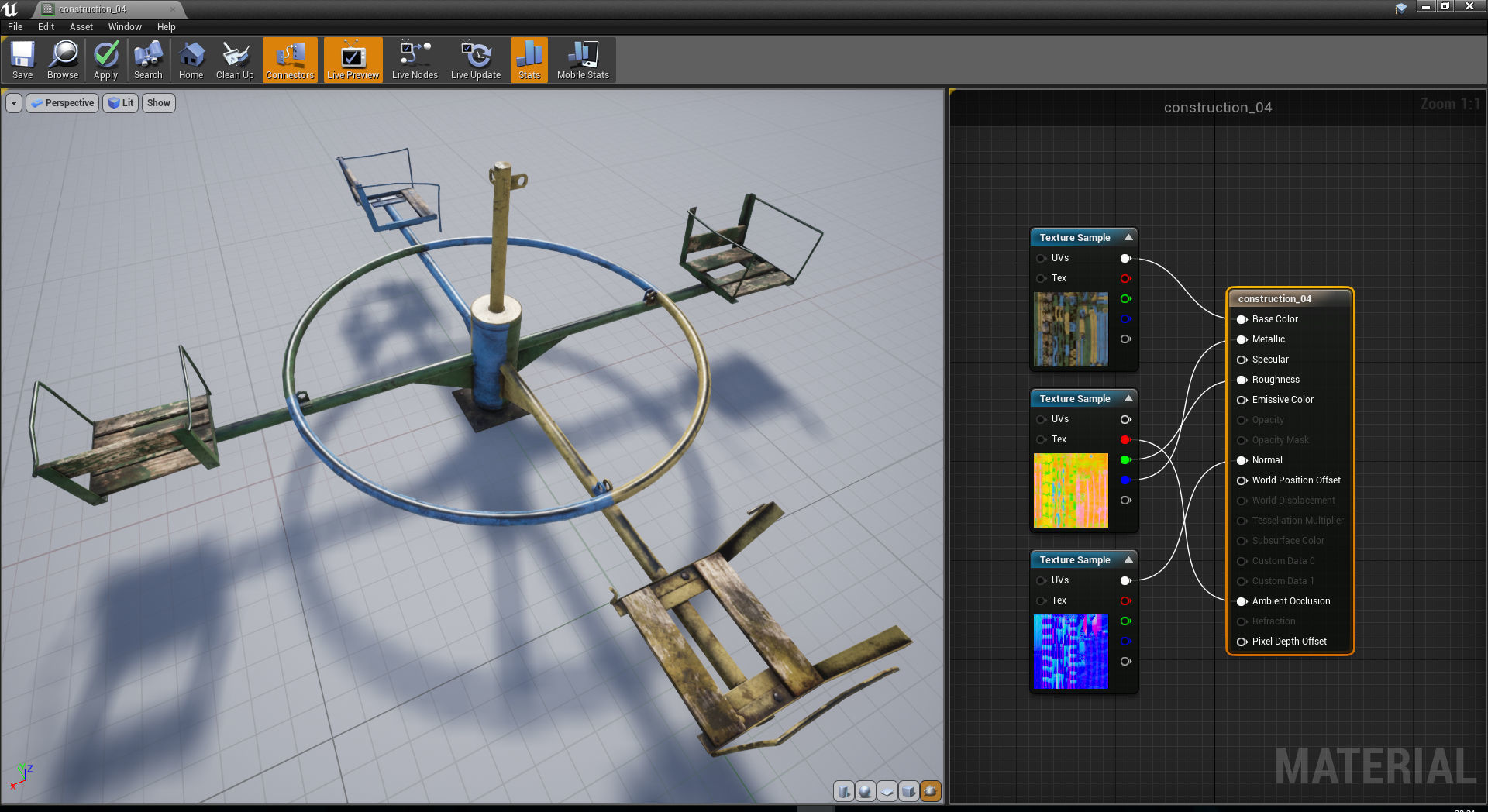 Children playground Low-poly 3D model_2