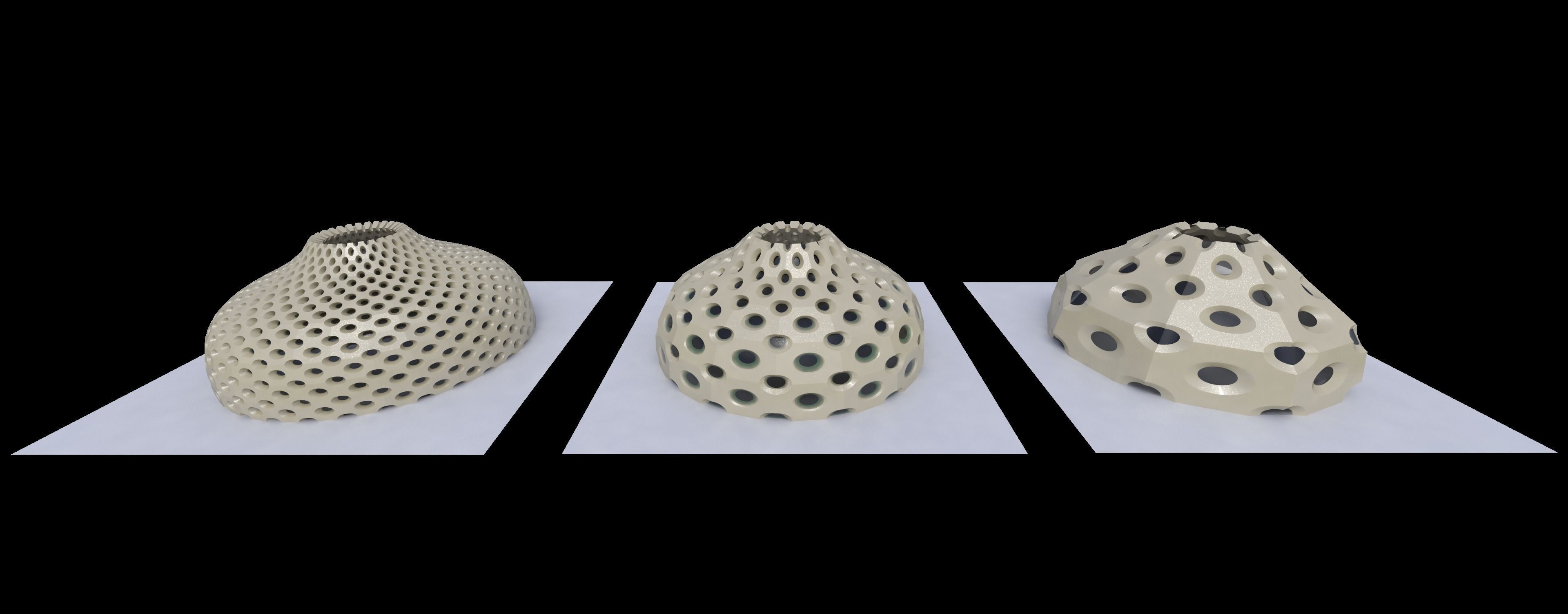 Dome variations high frequency  low frequency pointed 3D model_2