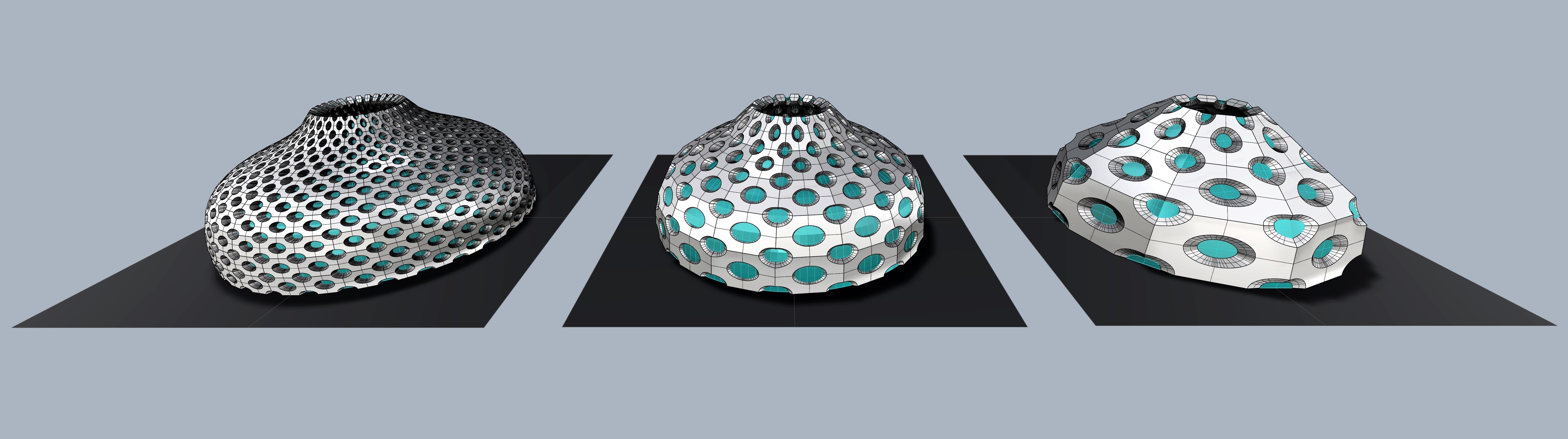 Dome variations high frequency  low frequency pointed 3D model_1