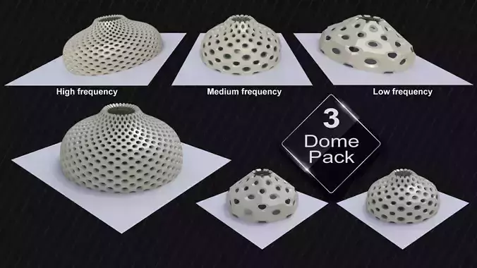 Dome variations high frequency  low frequency pointed