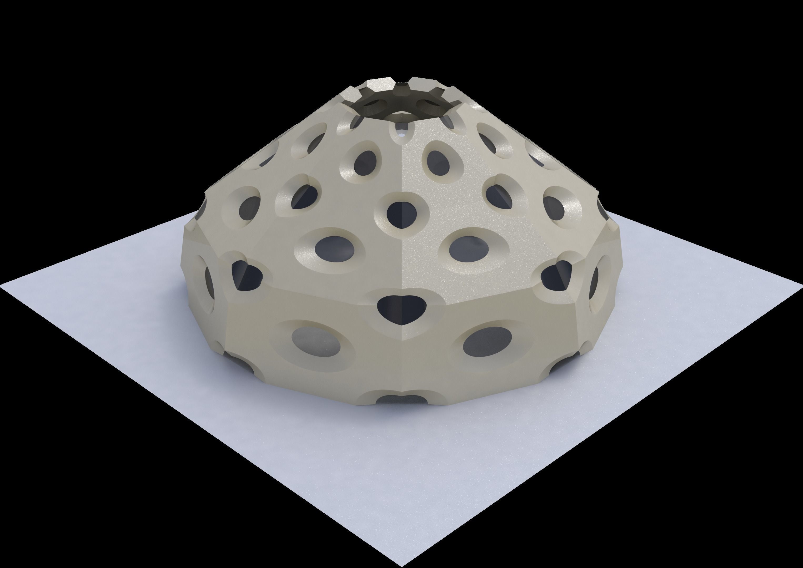 Dome variations high frequency  low frequency pointed 3D model_3