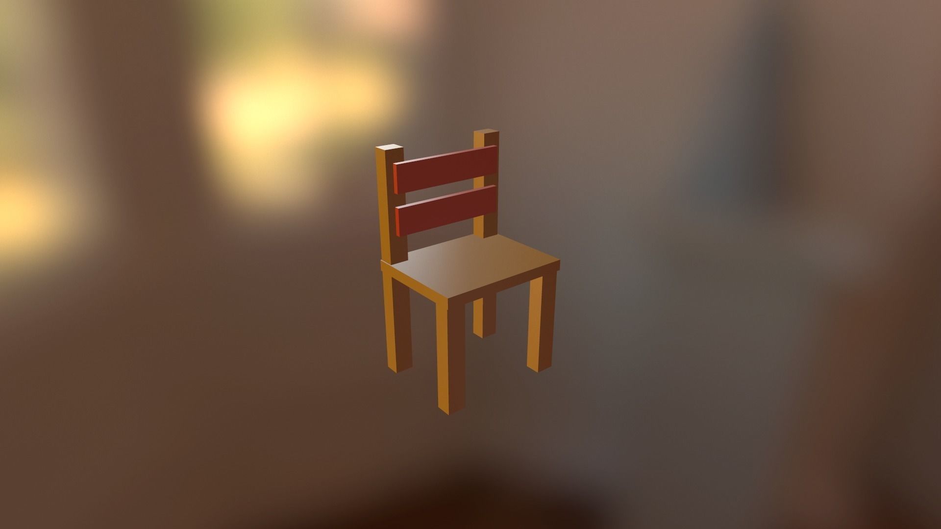 Simple Mesh CHAIR - VR - AR - Low-Poly 3D Model FREE Free low-poly 3D model_4