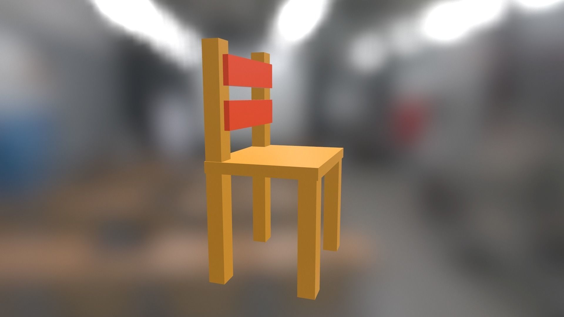 Simple Mesh CHAIR - VR - AR - Low-Poly 3D Model FREE Free low-poly 3D model_5