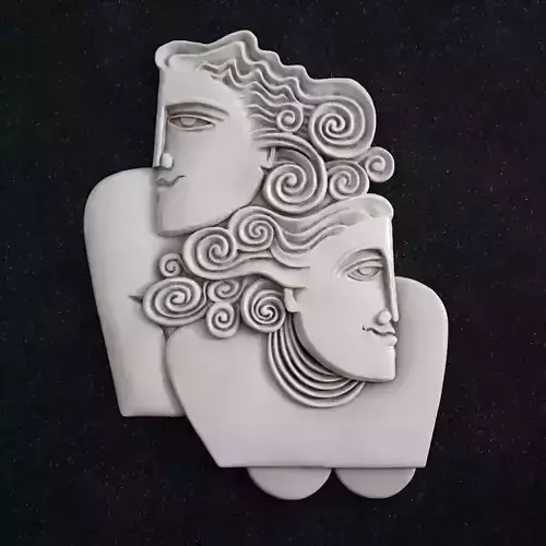 Jewelry pendant man female 3D print model