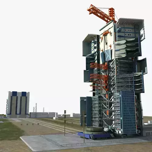 Jiuquan Satellite Launch Center 3D model
