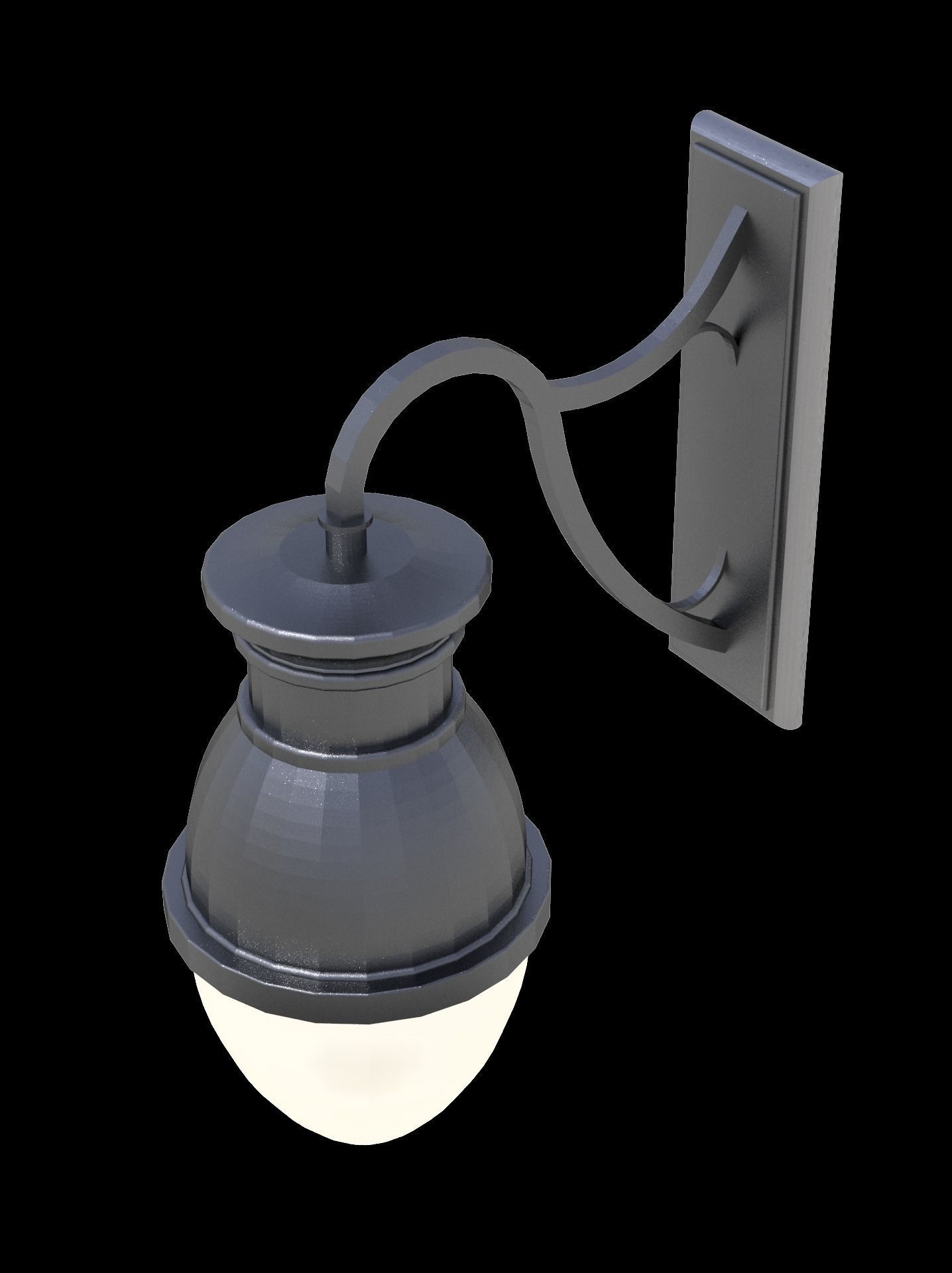 Wall hung light fixture architectural scene lighting outdoor 3D model_1