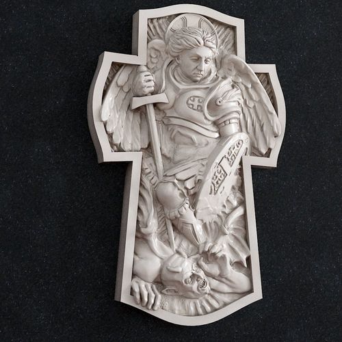 Jewelry cross Archangel Michael  3D print model