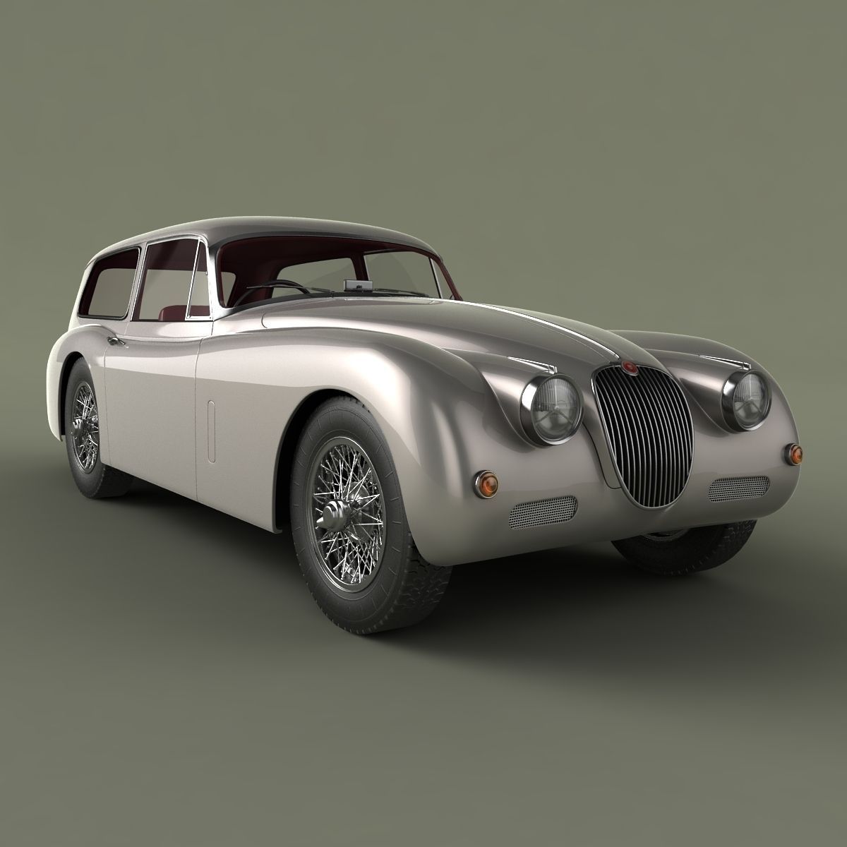 Jaguar XK150 Tow Car 3D model_9