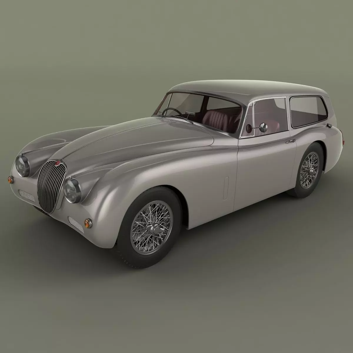 Jaguar XK150 Tow Car 3D model_0