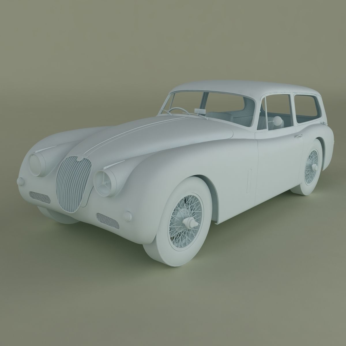 Jaguar XK150 Tow Car 3D model_10