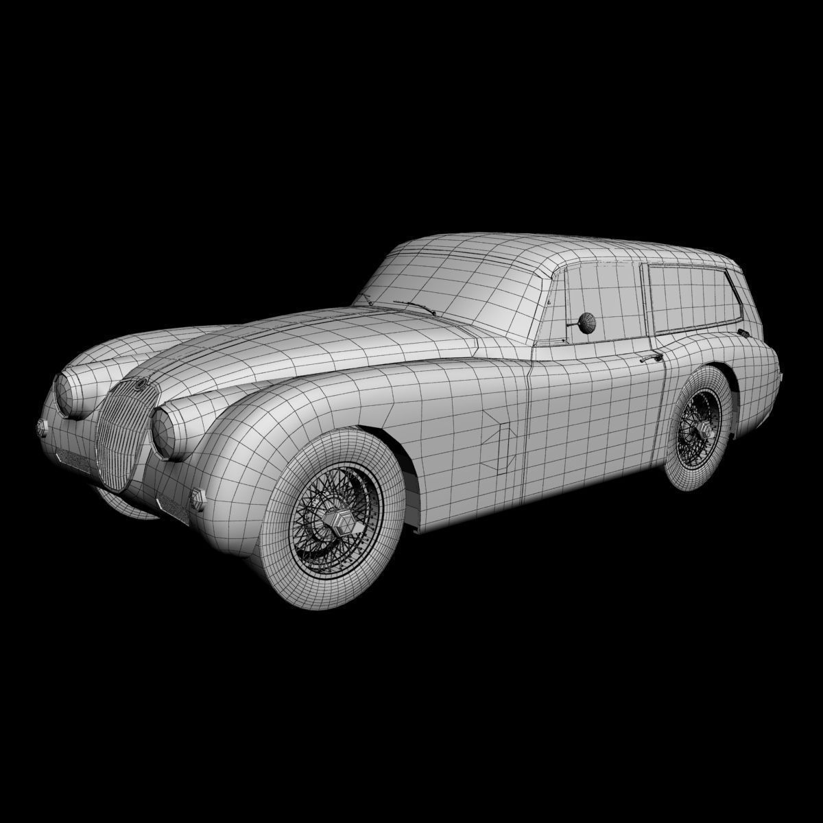 Jaguar XK150 Tow Car 3D model_13