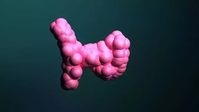 Protein molecule 3D model
