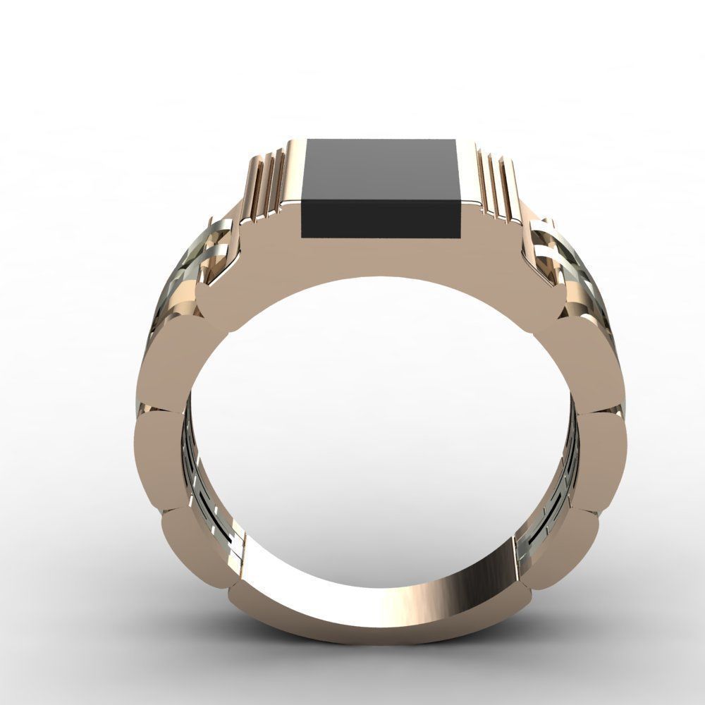 ring with onyx stl file 3D print model_1