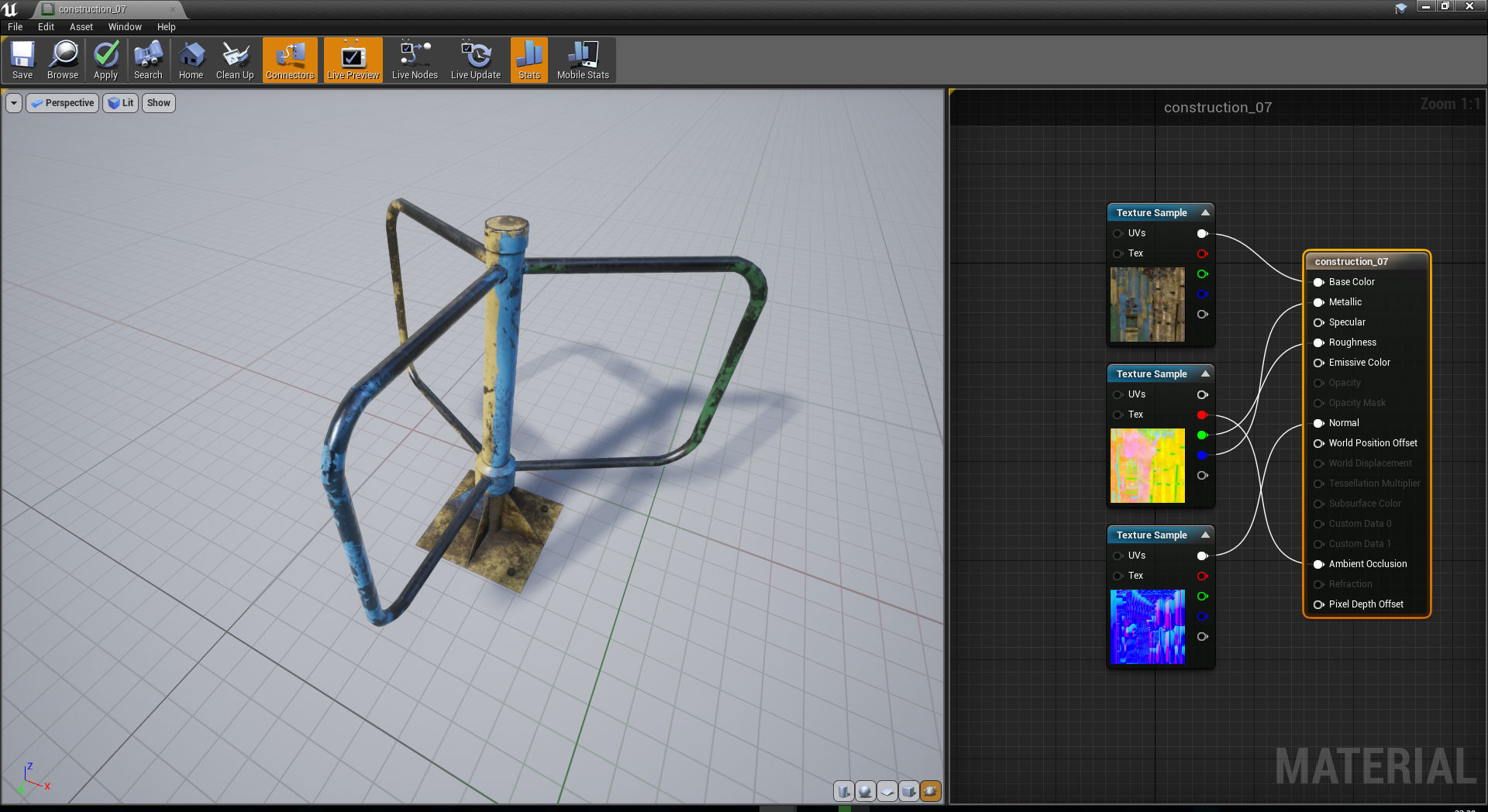 Children playground Low-poly 3D model_3