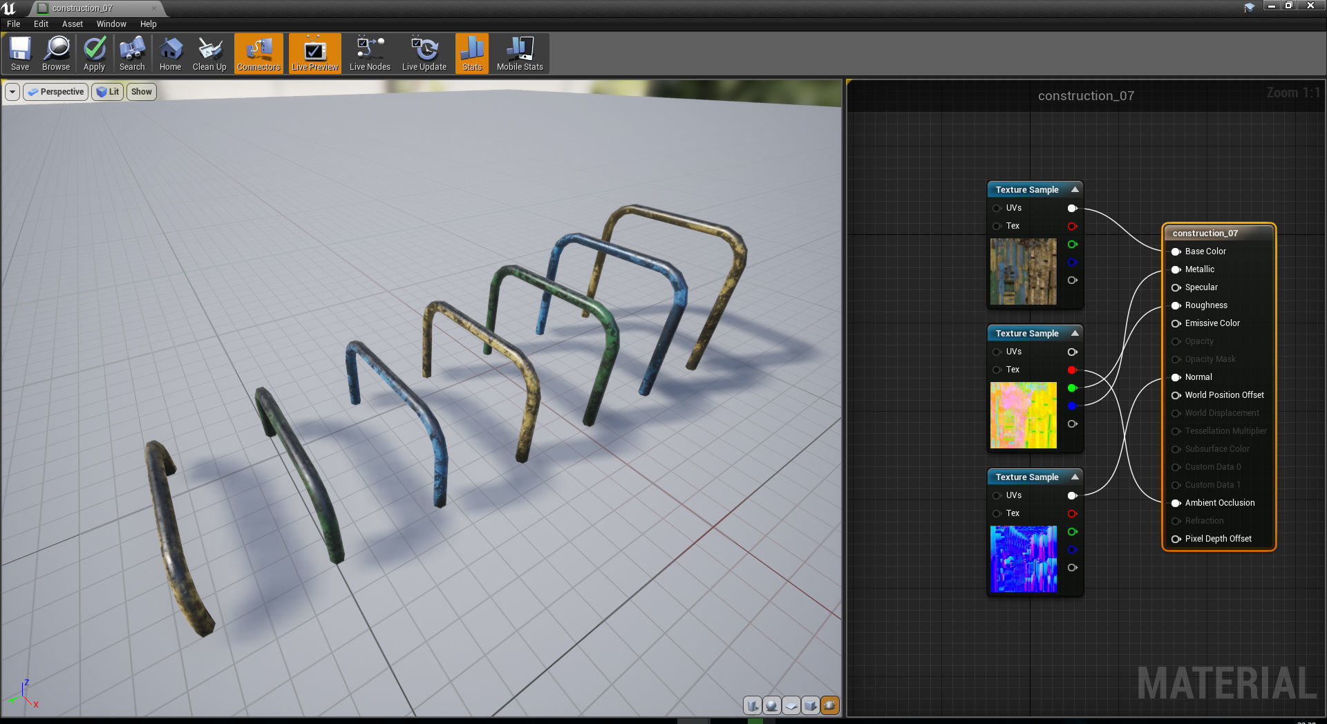Children playground Low-poly 3D model_7