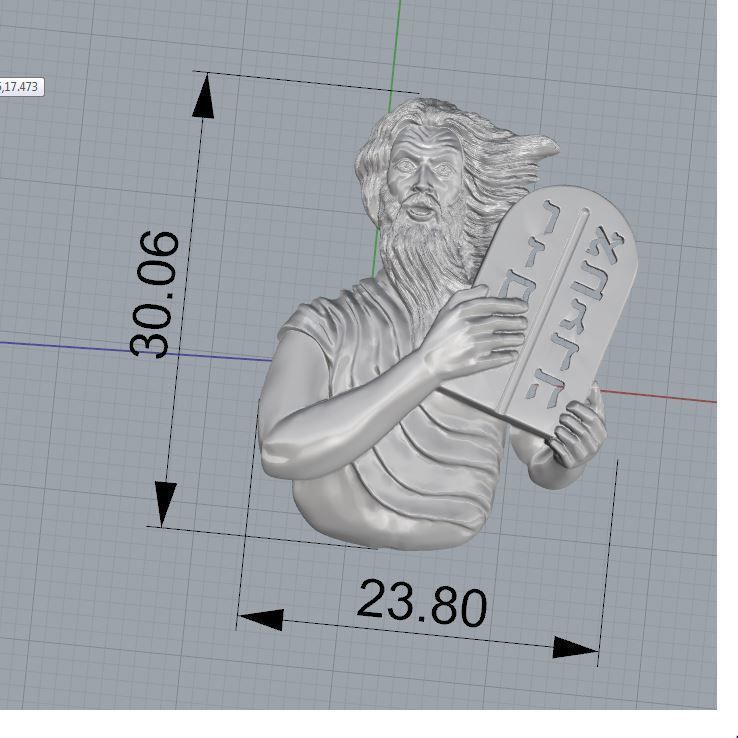 Moses stl cad cam 3D print model_2