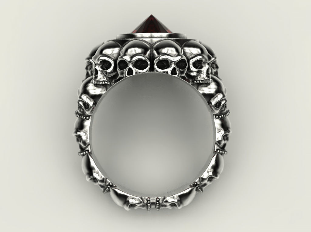 Ring Skull Inverted Stone 3D Model 3D Printable CGTrader