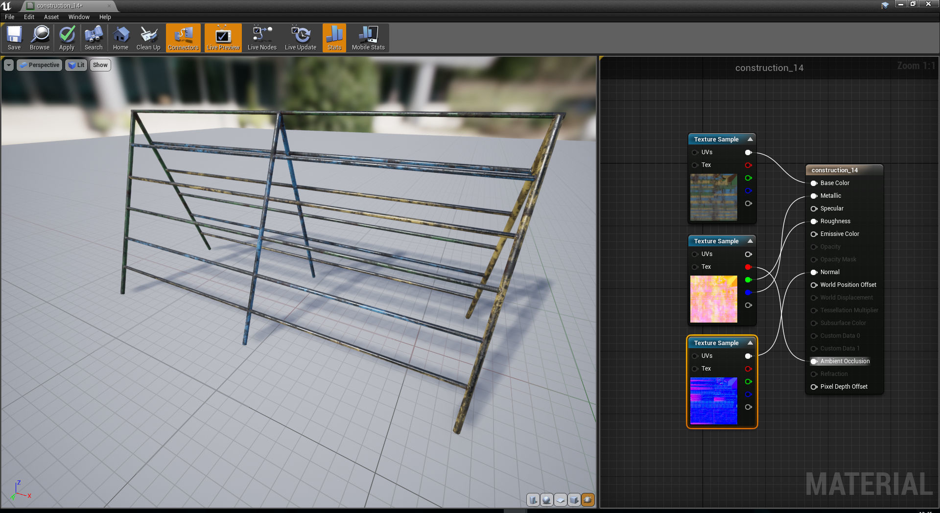 Children playground Low-poly 3D model_3