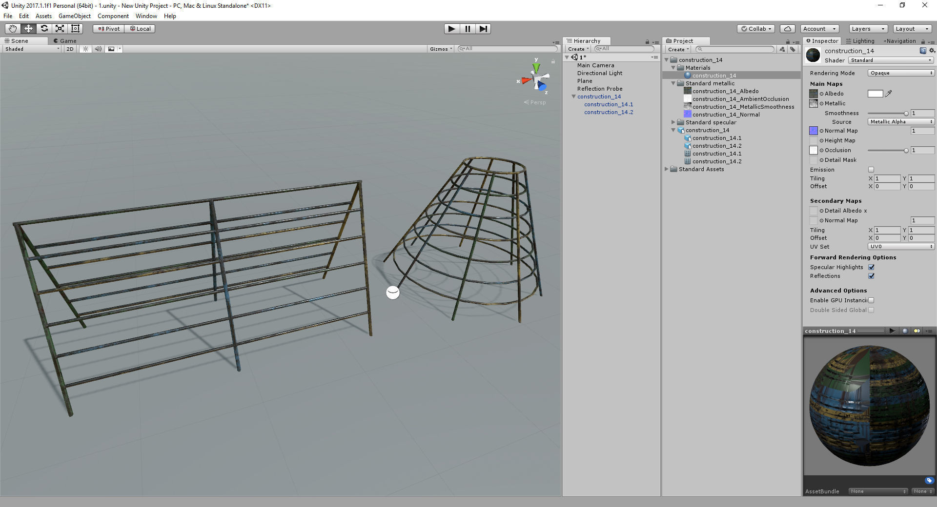 Children playground Low-poly 3D model_4