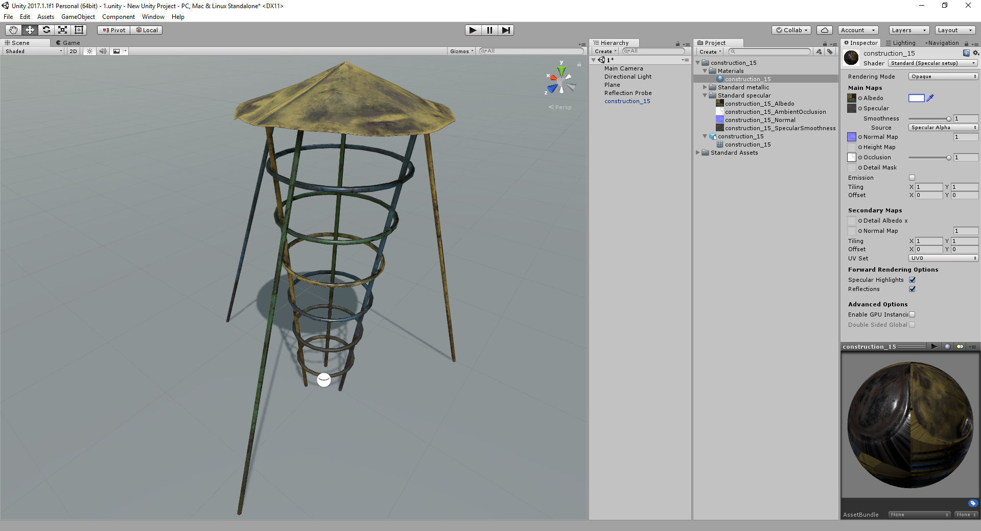 Children playground Low-poly 3D model_4