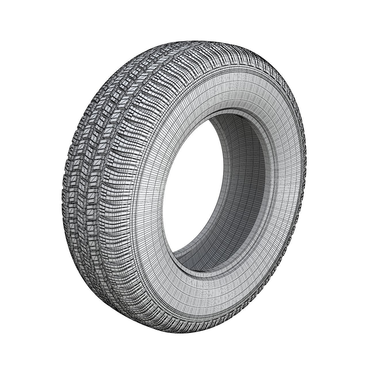Wheel tyre 3D print model_1