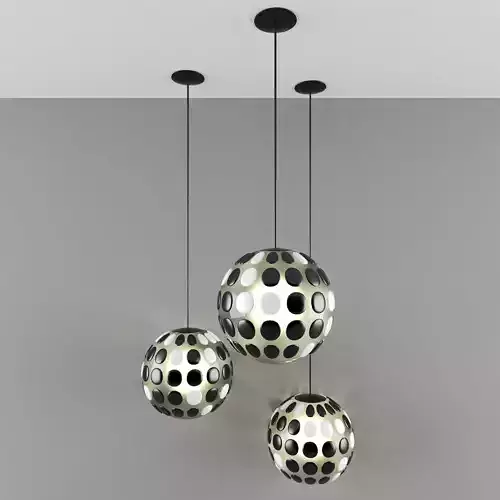 Button Ceiling Light Free 3D model