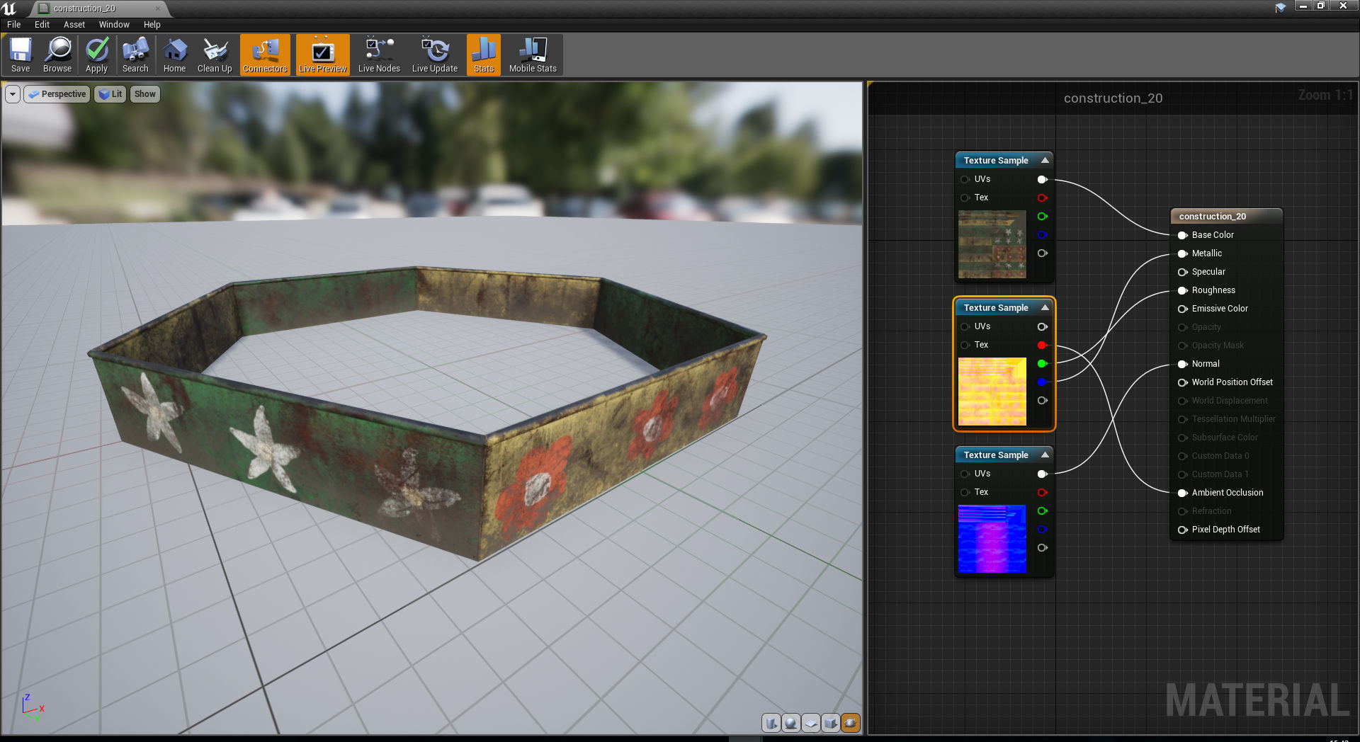 Children playground Low-poly 3D model_2