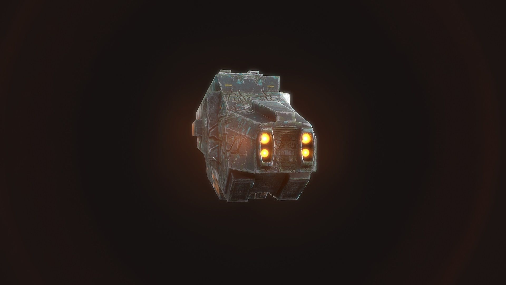 Low poly sci fi space cruiser model Low-poly 3D model_2