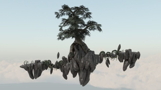 Floating Island 02 3D model