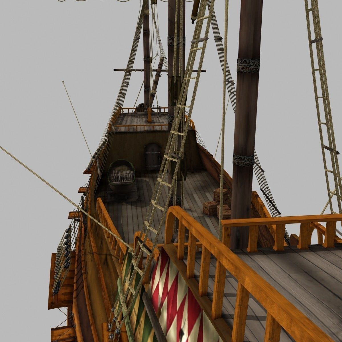 Mayflower sailing ship 3D model_10