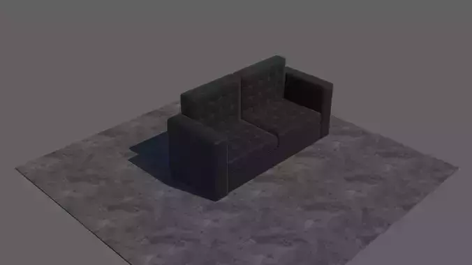 Home Sofa Low-poly 3D model