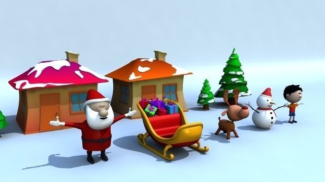 Xmas Models Pack - Rigged Low-poly 3D model_1