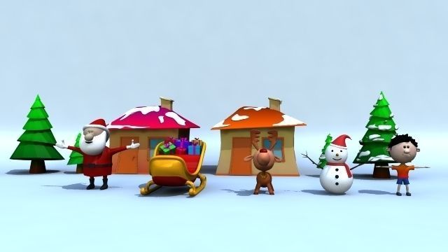 Xmas Models Pack - Rigged Low-poly 3D model_2