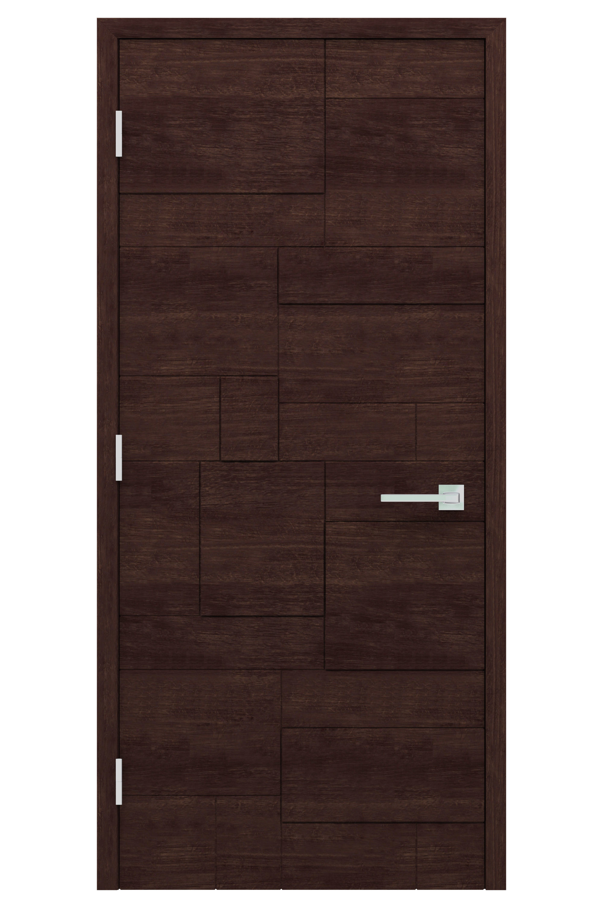 Door-015 modern wooden door 3D model_1