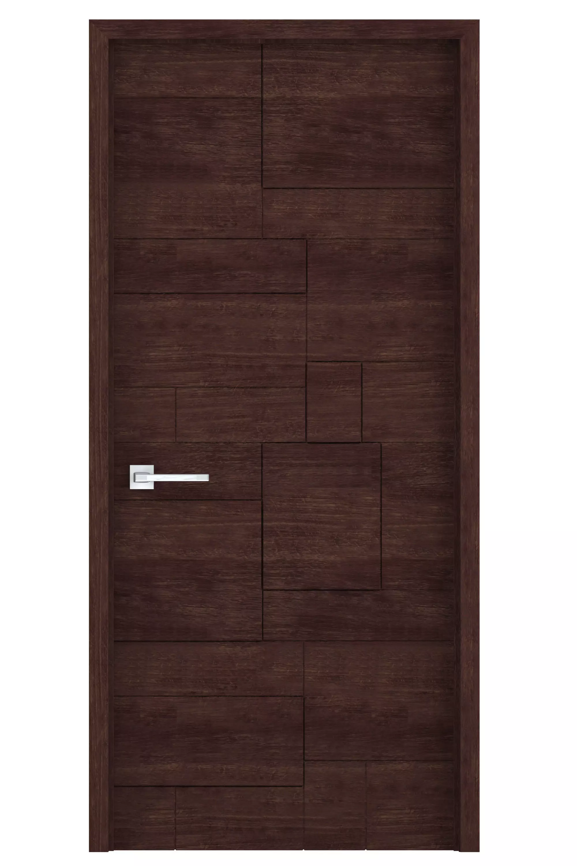 Door-015 modern wooden door 3D model_0