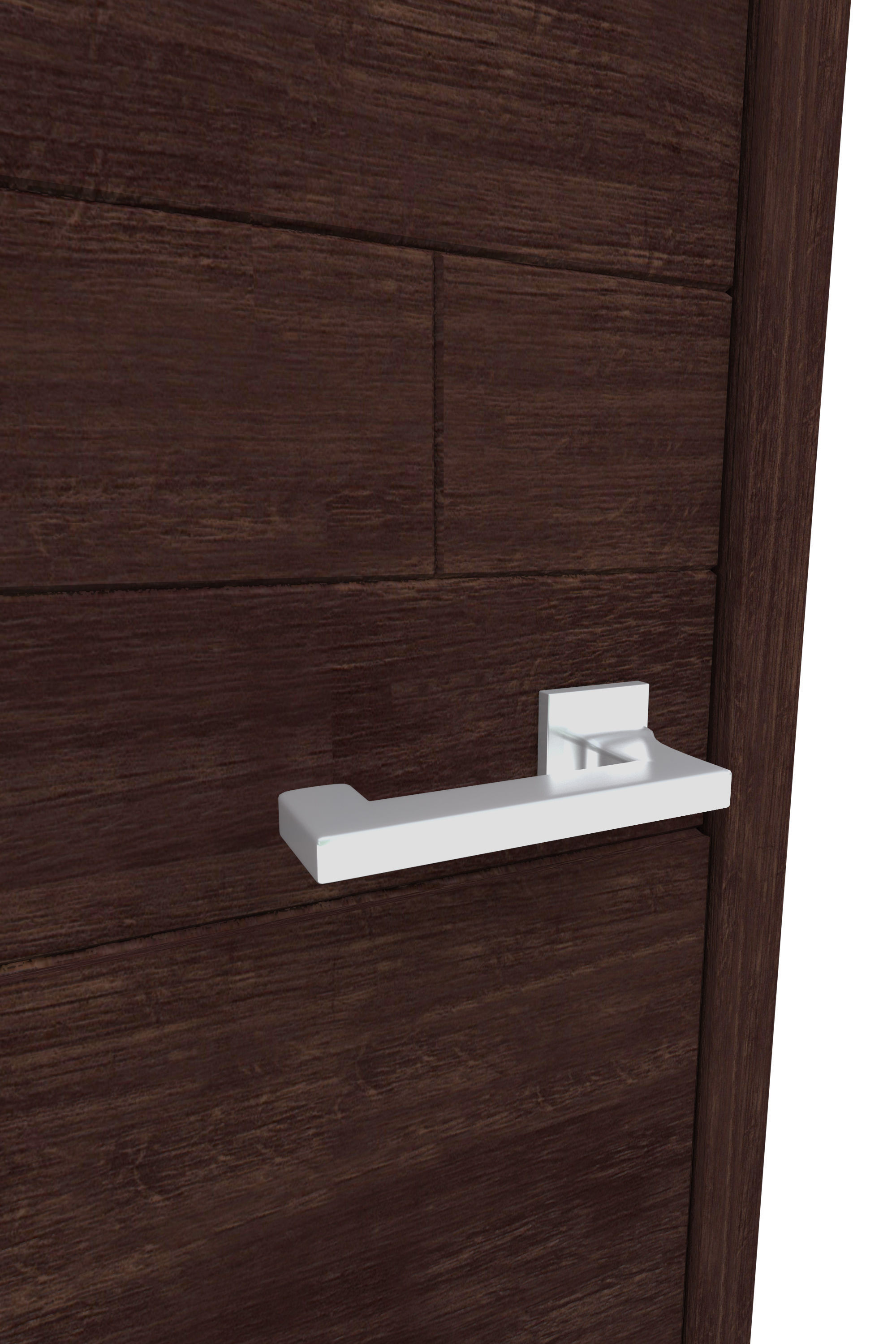 Door-015 modern wooden door 3D model_5
