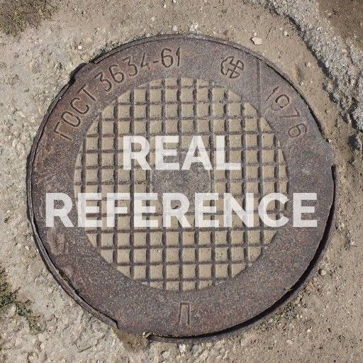 Russian sewer lid - 3 Low-poly 3D model_8