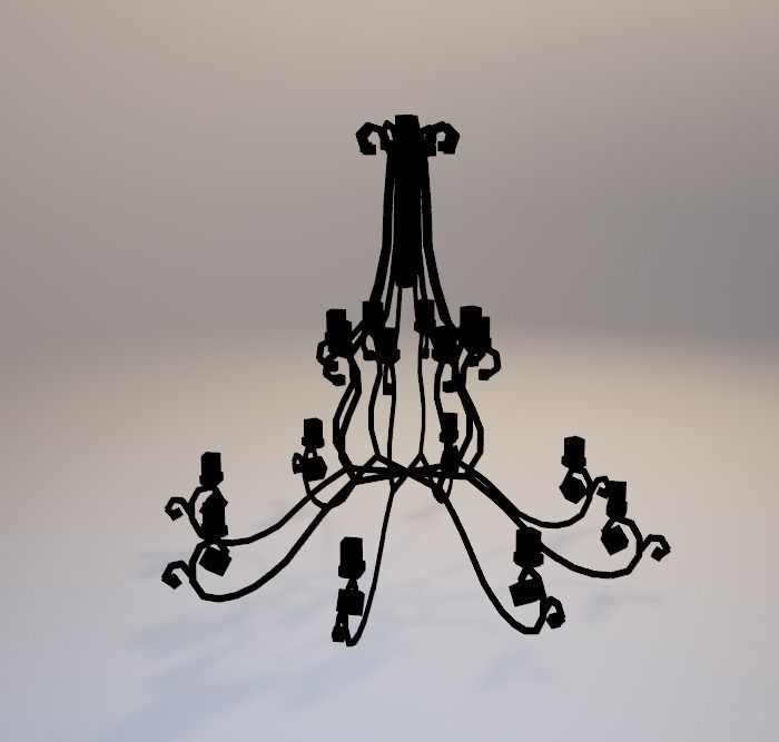 Small Chandalier Free 3D model_0