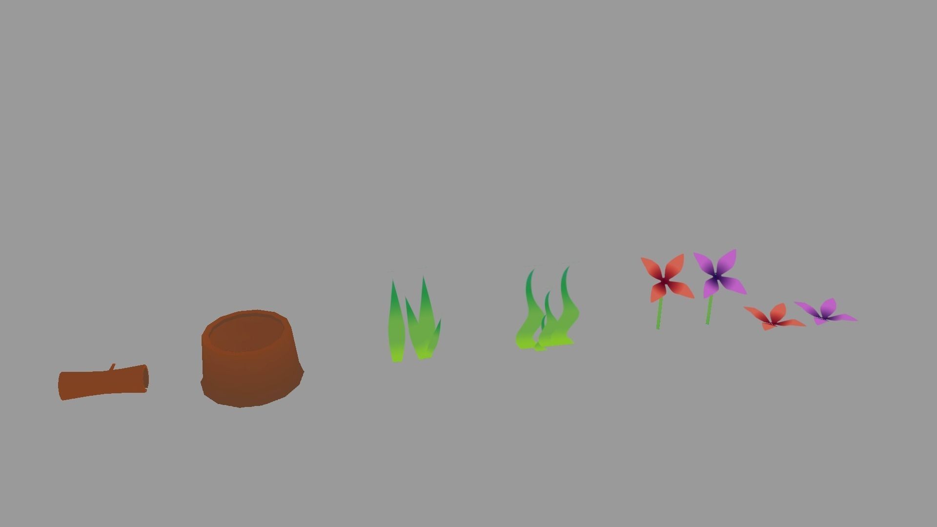 25 Low-Poly Forrest Assets Low-poly 3D model_3