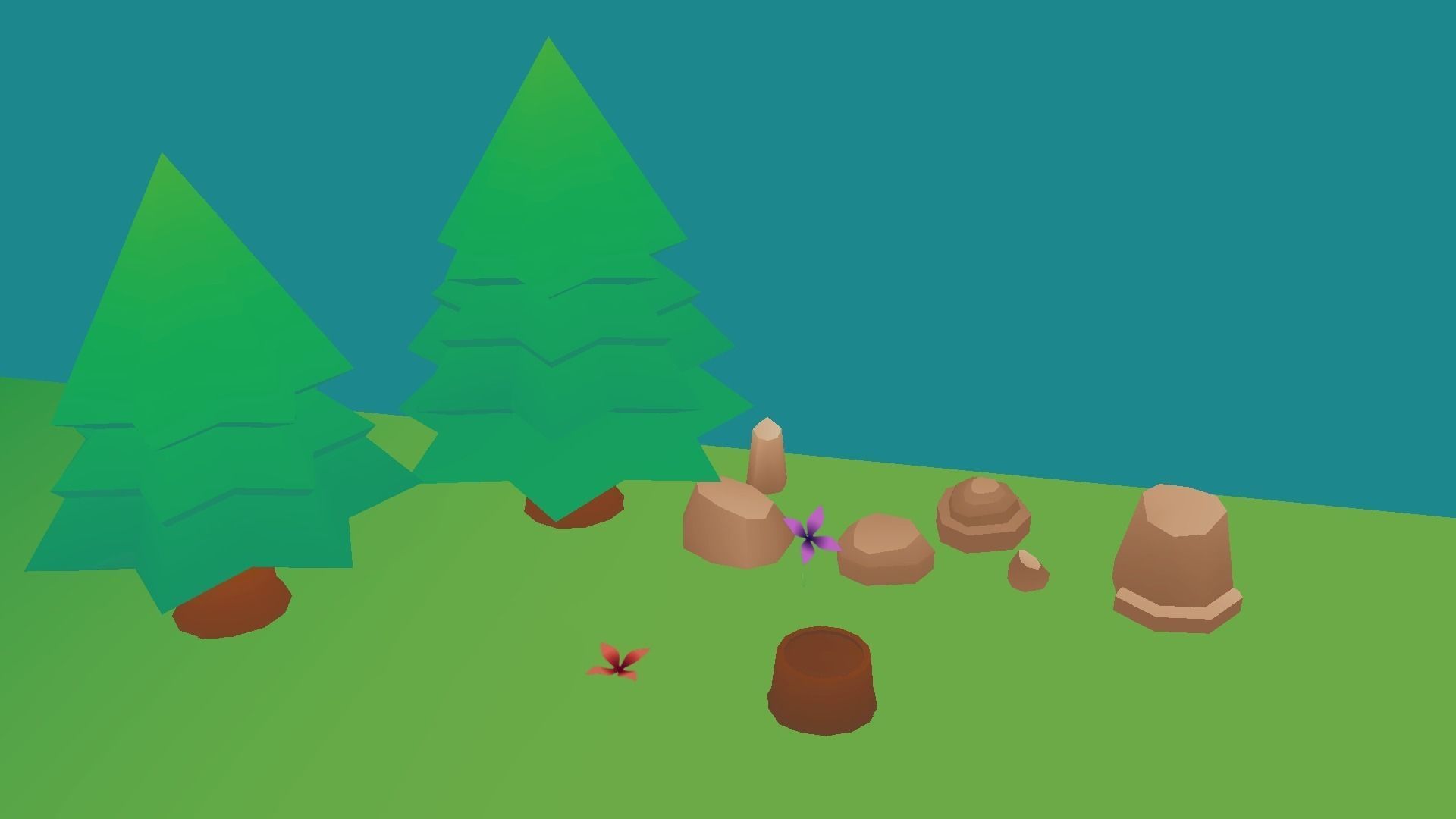 25 Low-Poly Forrest Assets Low-poly 3D model_4
