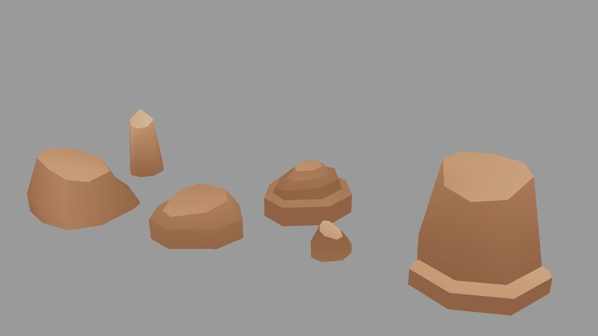 25 Low-Poly Forrest Assets Low-poly 3D model_2