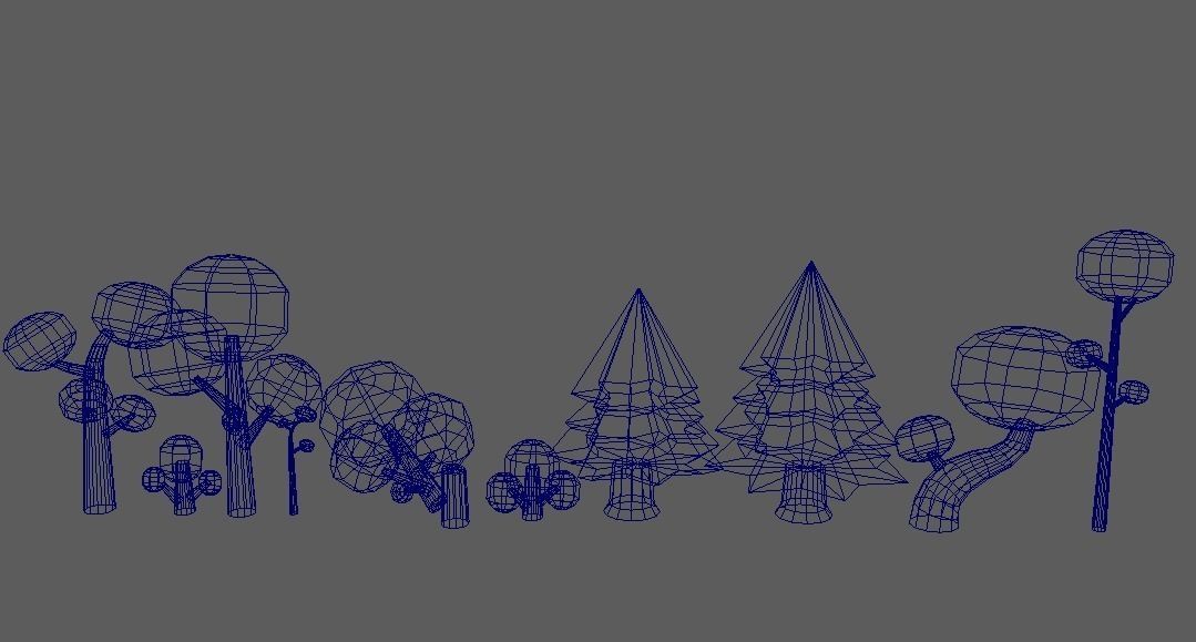 25 Low-Poly Forrest Assets Low-poly 3D model_6