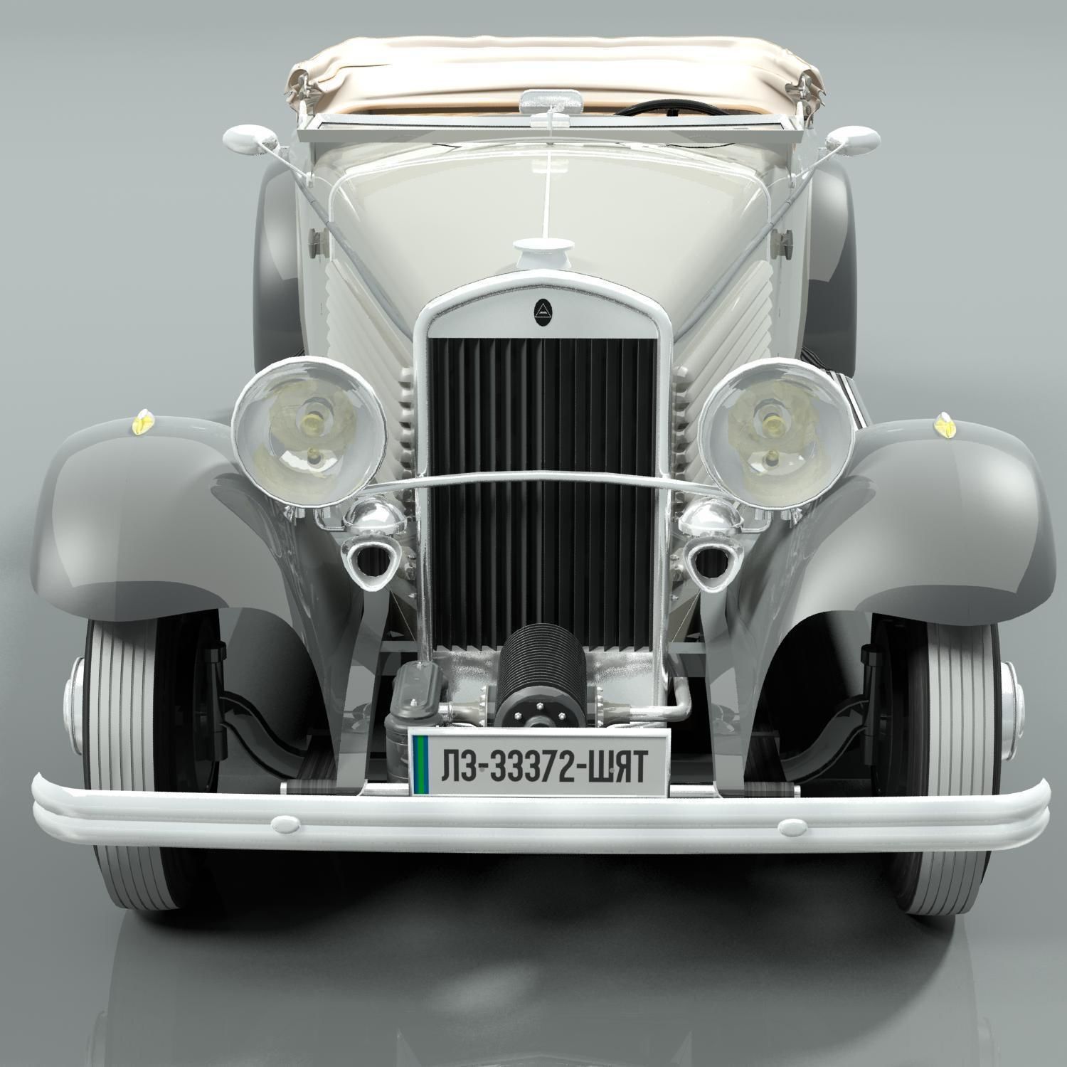 Delta Cabriolet open top 3D model_1