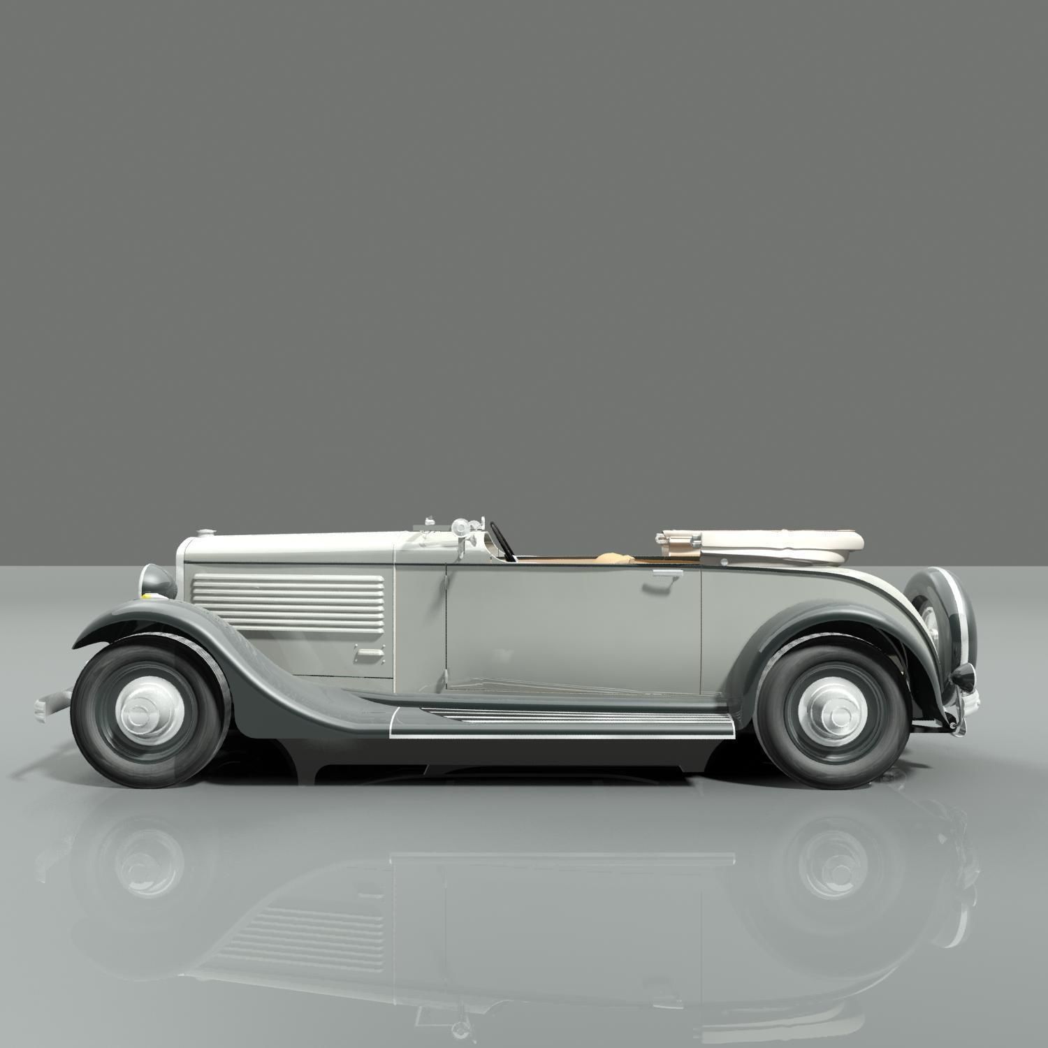 Delta Cabriolet open top 3D model_9