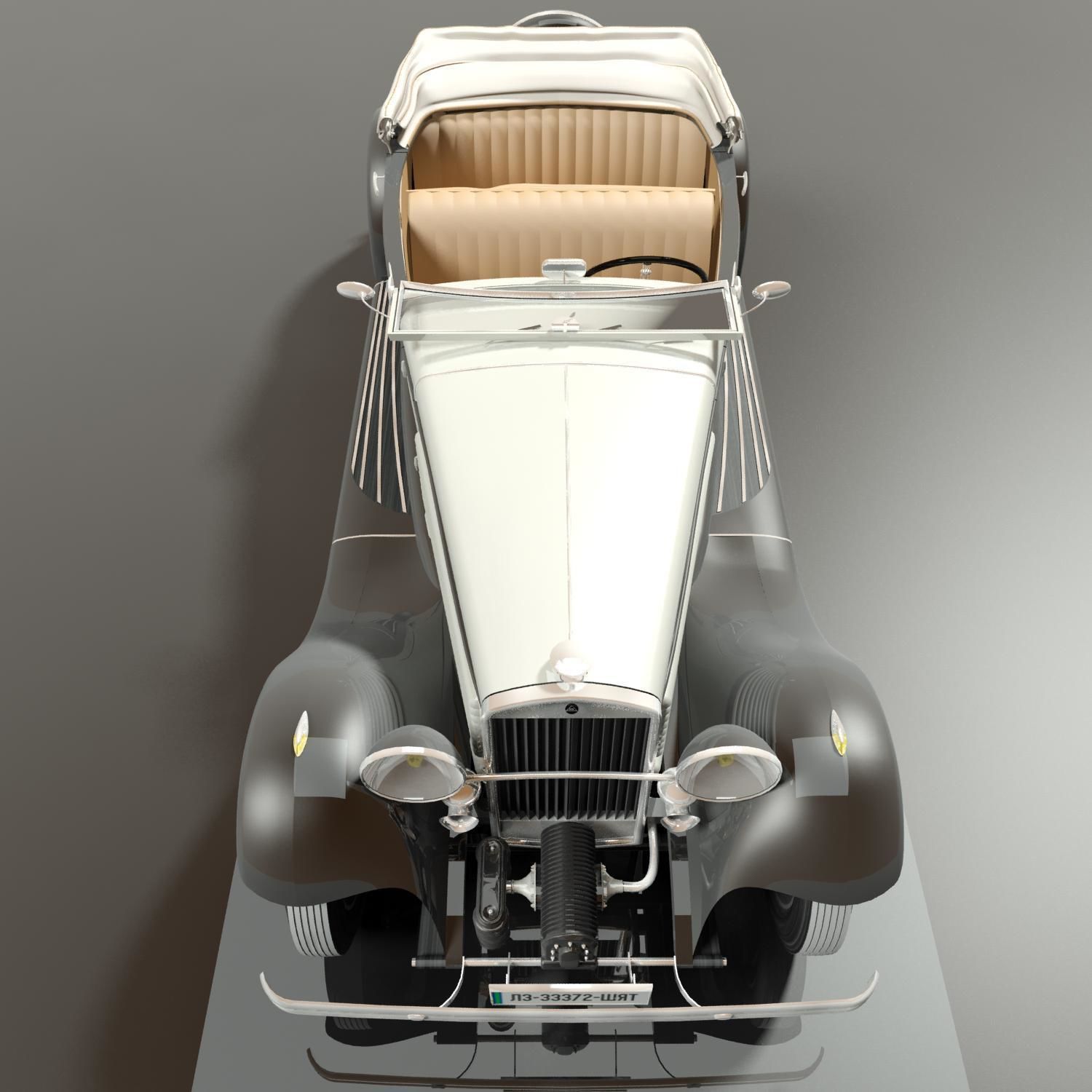 Delta Cabriolet open top 3D model_7